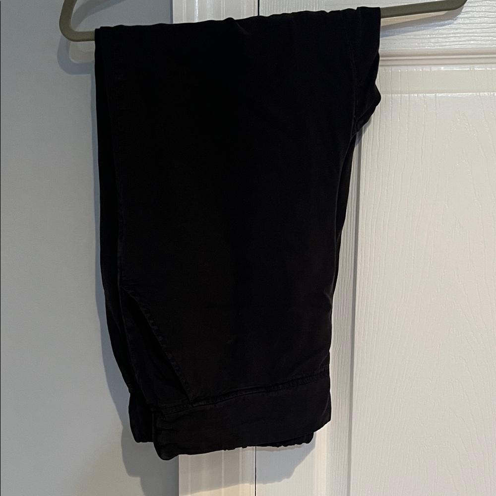 Thread & Supply Charcoal wide legged cropped pants